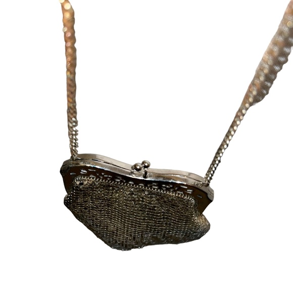 whiting & Davis antique original silver mesh cross body mini bag HOLIDAY - Picture 5 of 10